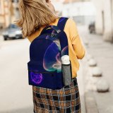 yanfind Children's Backpack Beautiful Dark Invertebrate Header Illuminated  Mother Underwater Aqua Jellyfish Marine Soundcloud Preschool Nursery Travel Bag