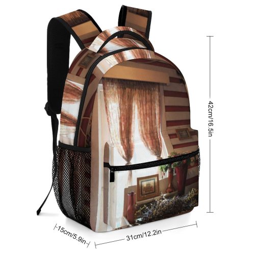 yanfind Children's Backpack Family Curtains Design Lamp Home Cozy Window Decorations Room Chair Arrangement Architecture Preschool Nursery Travel Bag
