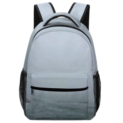 yanfind Children's Backpack Boat Transportation Vehicle Fog Outdoors Mist Sea Venice River Grey Stock Preschool Nursery Travel Bag