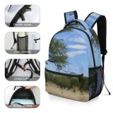yanfind Children's Backpack Landscape Savanna Horizon Countryside Brazil Forest Creative Pictures Grassland Paraíba Outdoors Preschool Nursery Travel Bag