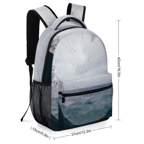 yanfind Children's Backpack Art Glass Travel Dark  Atlantic Sea Aesthetic Round Ball Shaped Ocean Preschool Nursery Travel Bag
