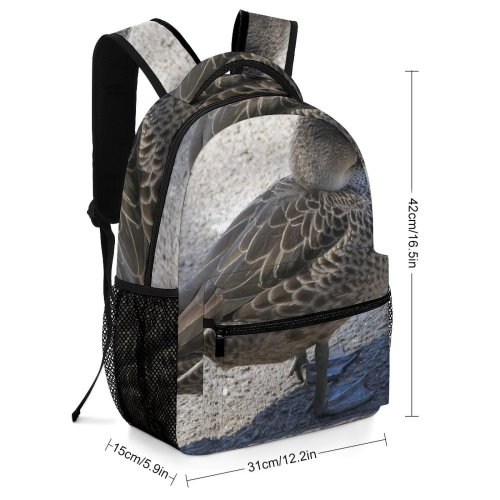 yanfind Children's Backpack Duck Bird Fountain Lake Seagulls Tree Kids Family Vertebrate Beak Mallard Preschool Nursery Travel Bag