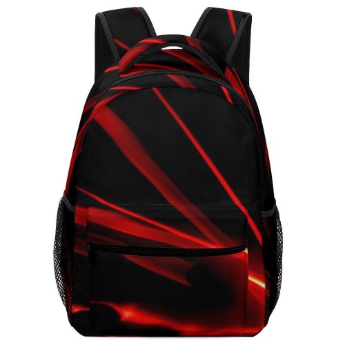 yanfind Children's Backpack Fire Light Effects Abstract Gradient Curves Shapes Colours Lines Transparency Flame Preschool Nursery Travel Bag