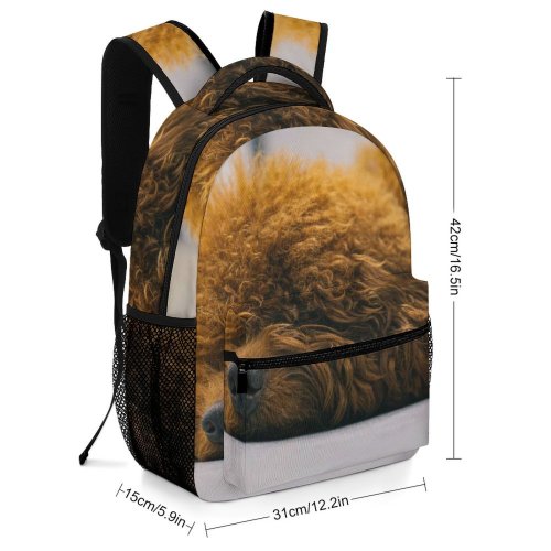 yanfind Children's Backpack Funny Cute Sleep Toy Cat Puppy Fuzzy Studio Hairy Downy Fur Portrait Preschool Nursery Travel Bag