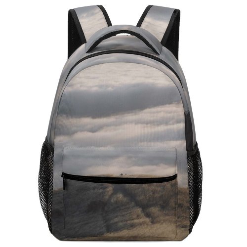 yanfind Children's Backpack Grey Ridge Mount Tamalpais United States Field Grassland Mound Outdoors Cloud Preschool Nursery Travel Bag