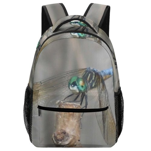 yanfind Children's Backpack Insect Dragonflies Damseflies Net Winged Insects Invertebrate Macro Turquoise Damselfly Wing Preschool Nursery Travel Bag