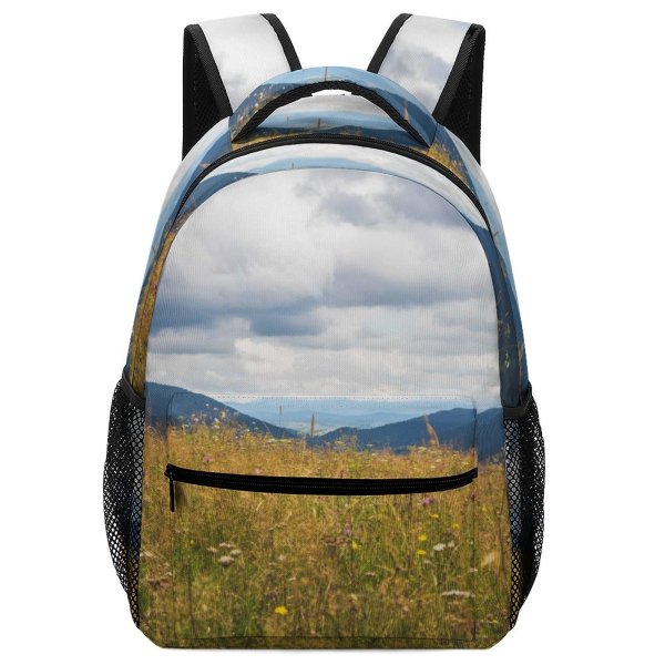 yanfind Children's Backpack Carpathian Mountains Field Grass Rural Plant Outdoors Farm Pasture Grassland Preschool Nursery Travel Bag