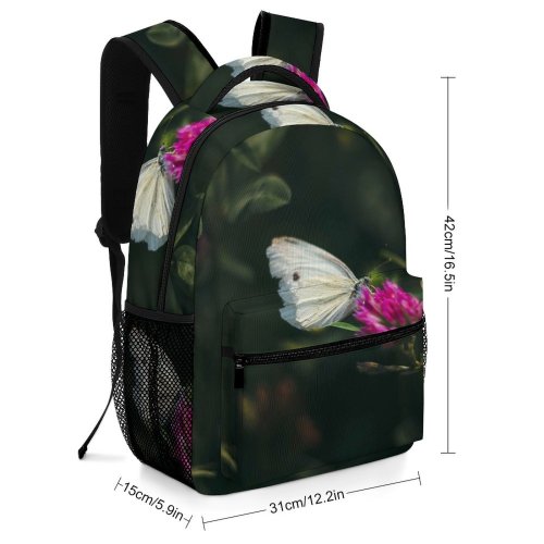 yanfind Children's Backpack Flower  Flora Geranium Plant Insect Butterfly Pollen Microworld  Macro Woodland Preschool Nursery Travel Bag
