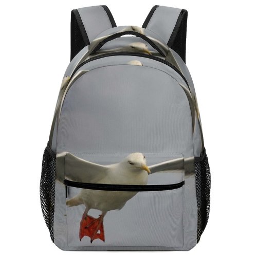 yanfind Children's Backpack Bird Flying Seagull Gull Beak European Herring Seabird Great Backed Western Wing Preschool Nursery Travel Bag