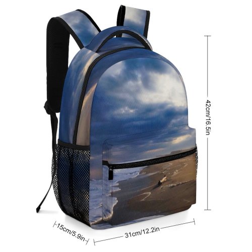 yanfind Children's Backpack Coast Plains Scenery Promontory Sky Beach Ditch Cumulus Montauk Free Ocean Preschool Nursery Travel Bag