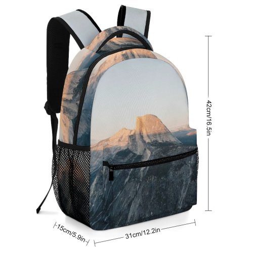 yanfind Children's Backpack Landscape Peak Sunrise National Yosemite Activities Leisure Pictures Outdoors Grey Sunset Preschool Nursery Travel Bag
