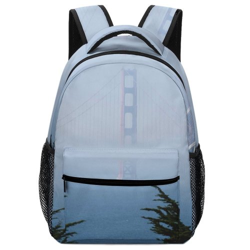 yanfind Children's Backpack Fog Outdoors  Francisco  Usa Building City Metropolis Town Urban Bay Preschool Nursery Travel Bag