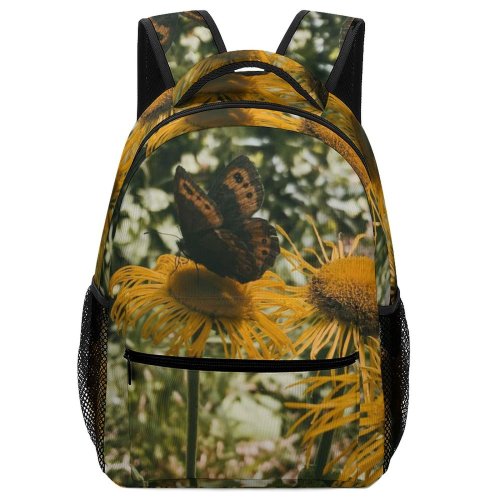yanfind Children's Backpack Butterfly Plant Pollen Insect Invertebrate Monarch  Flower Plants Daisies Daisy Preschool Nursery Travel Bag