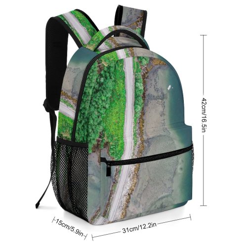 yanfind Children's Backpack Geography Bay Sand Landscape Daylight Travel Island Beach Watercrafts Outdoors Scenic Seashore Preschool Nursery Travel Bag
