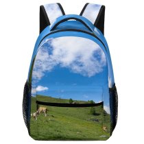 yanfind Children's Backpack Cattle Cow Field Grassland Outdoors Meadow Dolomites Italy Countryside Farm Pasture Rural Preschool Nursery Travel Bag