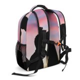 yanfind Children's Backpack Backlit Together Romance Affection Romantic Love Intimacy Sweethearts Togetherness Couple Dawn Silhouette Preschool Nursery Travel Bag