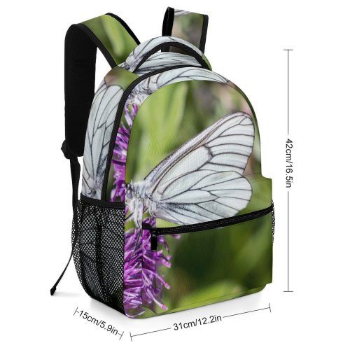 yanfind Children's Backpack Bee Honey Insect Invertebrate Flower Plant Butterfly  Zermatt Suisse Thistle Purple Preschool Nursery Travel Bag