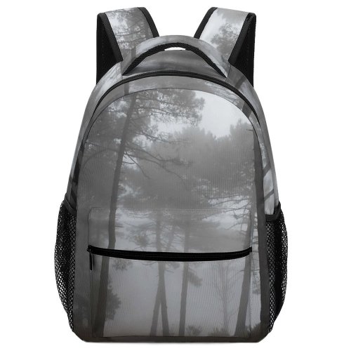 yanfind Children's Backpack Fog Outdoors Grey Mist Elba Italy Utility Pole Darkness Countryside Tree Forest Preschool Nursery Travel Bag