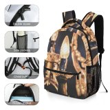 yanfind Children's Backpack  Golden Design Shining Lamp  Electricity Light Still Brass Luxury Glass Preschool Nursery Travel Bag