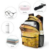 yanfind Children's Backpack Kitty Grass Felidae Kitten Tabby Field Focus Little  Selective Furry Depth Preschool Nursery Travel Bag