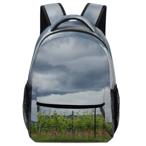 yanfind Children's Backpack Field Grassland Outdoors Countryside Farm Rural Meadow Grey Plant Building Tuscany Preschool Nursery Travel Bag