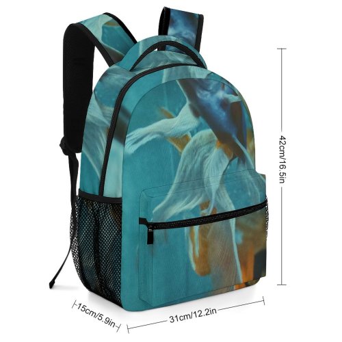 yanfind Children's Backpack Fins Fishes Underwater Aquatic Marine Aquarium Wildlife Goldfish Sea Biology Fish Preschool Nursery Travel Bag