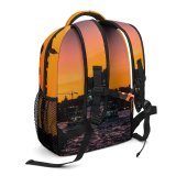 yanfind Children's Backpack Beautiful City  Cityscape Sunset Landscape Evening Travel  Light Preschool Nursery Travel Bag