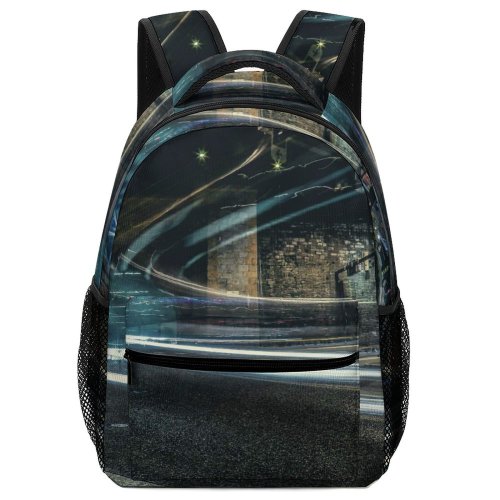 yanfind Children's Backpack Fast Streaks Road Traffic Street Light Exposure Lights Preschool Nursery Travel Bag