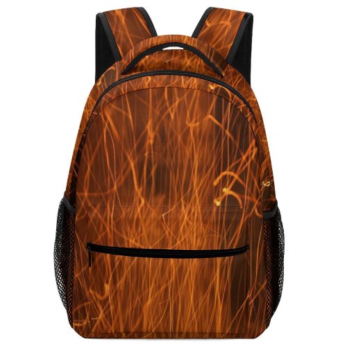 yanfind Children's Backpack Fire Night Abstract Bonfire Outside Heat Branch Plant Preschool Nursery Travel Bag