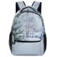 yanfind Children's Backpack Frozen Winter Snowfall Home Season Residential Wood Landscape Snow Snowy Outdoors Preschool Nursery Travel Bag