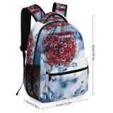 yanfind Children's Backpack Glass Abstract Raspberry Liquid Bubbles Preschool Nursery Travel Bag
