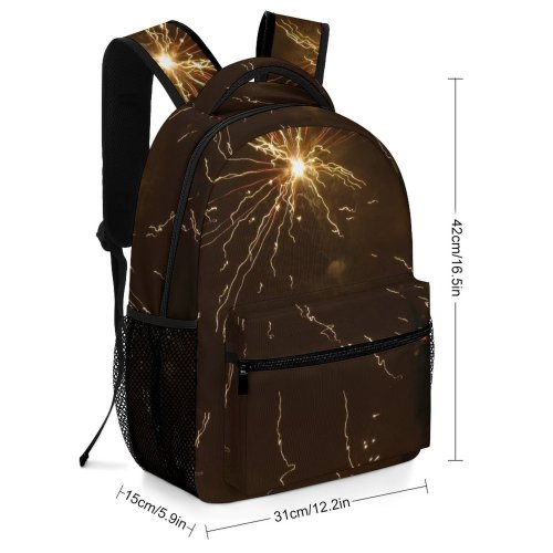 yanfind Children's Backpack Fireworks Magic Light Party Desktop Love Night Diwali Midnight Event Darkness Preschool Nursery Travel Bag