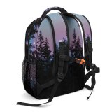 yanfind Children's Backpack Abies Pine Plant Woodland Forest Spruce  Pictures Outdoors Grey Tree Preschool Nursery Travel Bag