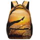 yanfind Children's Backpack Backlit Girl Freedom Beautiful Skies Vacation Sunset Landscape Happiness  Light Beach Preschool Nursery Travel Bag
