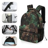 yanfind Children's Backpack Christmas Conifer Flora Plant Tree Spruce Cone Pine Foliage Branch Leaves Winter Preschool Nursery Travel Bag