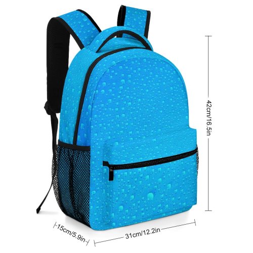 yanfind Children's Backpack Bubbles Drops Glass Dew H O Condensate Aqua Turquoise Azure Electric Preschool Nursery Travel Bag