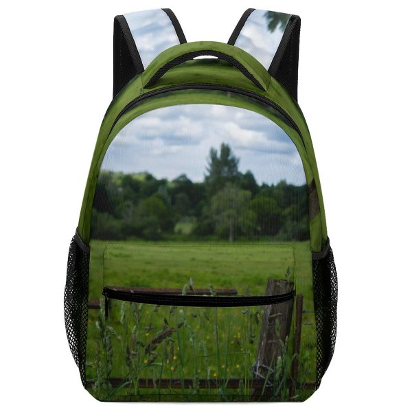 yanfind Children's Backpack Grassland Outdoors Pollock Country Park Glasgow Farm Plant Pasture Countryside Field Grass Preschool Nursery Travel Bag