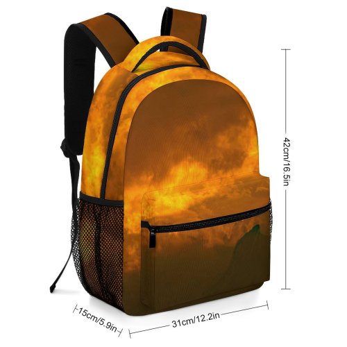 yanfind Children's Backpack Dawn Scenery Range Sky  Sunlight Cumulus Sunset Free Dusk Hazy Preschool Nursery Travel Bag