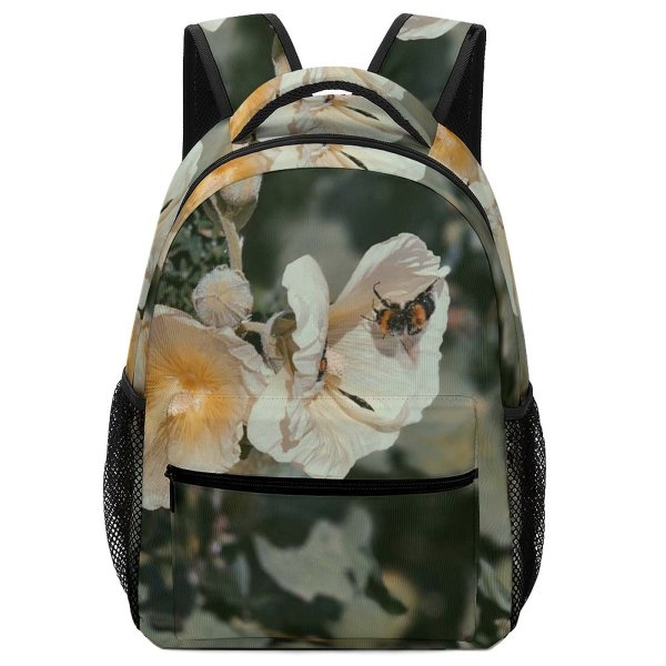 yanfind Children's Backpack Flower Plant  Geranium Rose Petal Summer Bee Acanthaceae Preschool Nursery Travel Bag