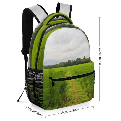 yanfind Children's Backpack Field Grassland Outdoors Countryside Paddy Kerala India Plant Vegetation Farm Rural Creative Preschool Nursery Travel Bag