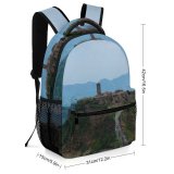 yanfind Children's Backpack Cliff Outdoors Scenery Civita Bagnoregio Italy Plateau  Grey Preschool Nursery Travel Bag