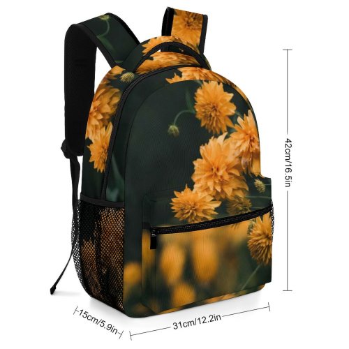 yanfind Children's Backpack  Beautiful Rural Flowers Season Grass Landscape Daylight Field Growth Blooming Garden Preschool Nursery Travel Bag