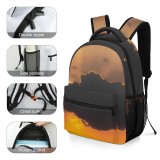 yanfind Children's Backpack Cloud Sky Sunrise Sunset  Mountains Bielawa Poland Dawn Dusk Outdoors Preschool Nursery Travel Bag