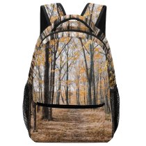 yanfind Children's Backpack Autumn Foliage Path Outdoors Forest Scenic Woods Trees Season Fall Leaves Preschool Nursery Travel Bag