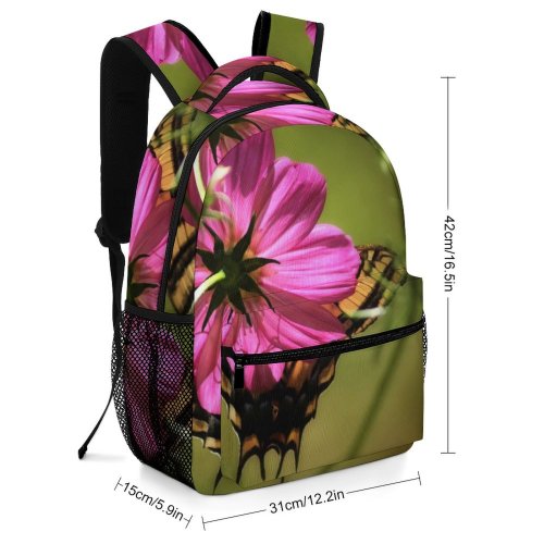 yanfind Children's Backpack Flower  Geranium Plant Andrena Bee Hornet Insect Invertebrate  Honey Pollen Preschool Nursery Travel Bag