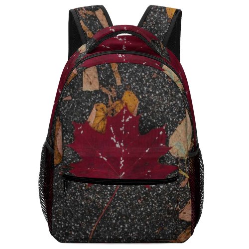 yanfind Children's Backpack Leave Tree Leaves Plant  Leaf Ground Asphalt Fall Tarmac Falling Preschool Nursery Travel Bag