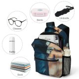 yanfind Children's Backpack  Focus Street City Face Halloween Daytime Horror Disguise Expression Facial Wear Preschool Nursery Travel Bag