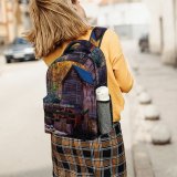 yanfind Children's Backpack Foliage Rustic Park Rural Forest Season Wood Autumn Landscape Daylight Travel Wooden Preschool Nursery Travel Bag