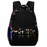 yanfind Children's Backpack  Festival City Dark Shining  Illuminated Lights Evening Light Defocused Luminescence Preschool Nursery Travel Bag