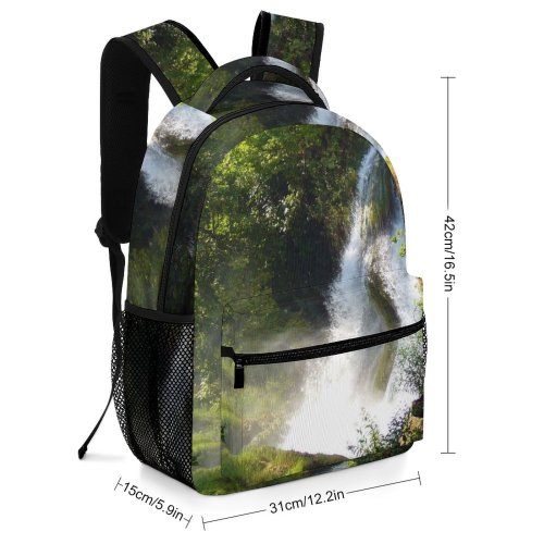 yanfind Children's Backpack Antalya Waterfall Lake Forest Natural Landscape Resources Vegetation Watercourse Tree Preschool Nursery Travel Bag
